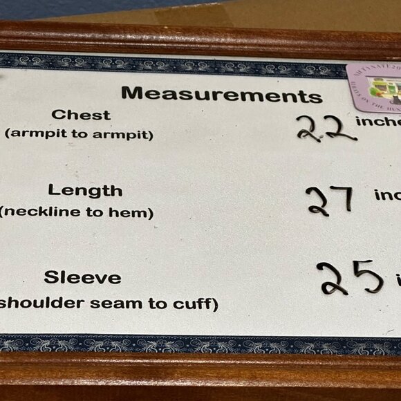 Ascend women’s size L polyester blue plaid long sleeve button front shirt - Picture 7 of 7